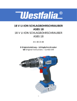 Westfalia 883580 18V Li Ion Impact Drill ASBS 18 Benutzerhandbuch