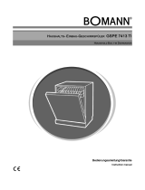 BOMANN GSPE 7413 TI Household Built-In Dishwasher Benutzerhandbuch