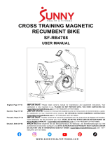 SUNNY Health Fitness SF-RB4708 Cross Training Magnetic Recumbent Bike Benutzerhandbuch