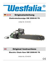 Westfalia 934600 Electric Chain Saw GM 2500/45 TS Benutzerhandbuch