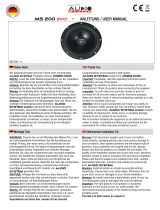 Audio System MS-200-EVO Deep Mid Range Midrange Speaker Benutzerhandbuch