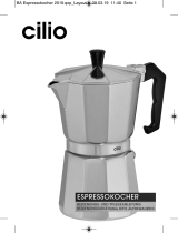 Cilio Espressokocher für unterschiedliche Tassenanzahl Bedienungsanleitung
