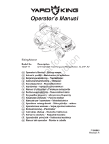 Simplicity MULTI-LANGUAGE OPERATOR'S MANUAL, YARD KING RIDING MOWER 15.5HP 42" Benutzerhandbuch