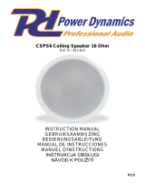 Power Dynamics CSPS6 16 Ohm Ceiling Speaker Benutzerhandbuch