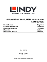 Lindy 4 Port HDMI 4K60, USB 3.0 & Audio KVM Switch Benutzerhandbuch