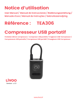 Livoo TEA306 Portable USB Air Compressor Air Pump Benutzerhandbuch