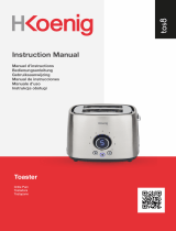 H Koenig tos8 1000W 2-Slot Toaster Benutzerhandbuch