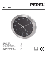 Velleman PEREL WC118 ALUMINIUM WALL CLOCK Benutzerhandbuch