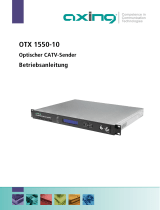 Axing OTX 1550-10 Optical CATV transmitter Operation Instructions