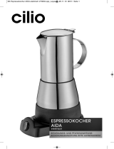 Cilio Elektro Espressokocher AIDA 6 Tassen, Edelstahl, Cilio 273694 Bedienungsanleitung