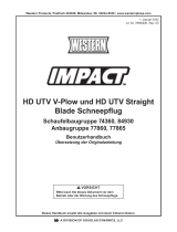 Western IMPACT UTV V-Plow & Straight Blade Plow #74360/77860/77865/84930 Bedienungsanleitung