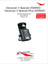 JB-Lighting Varyscan 3 Special Plus 250 MSD Benutzerhandbuch
