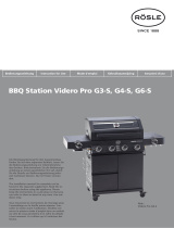 RÖSLE Gas grill BBQ-Station VIDERO PRO G4-S VARIO+ Benutzerhandbuch