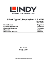 Lindy 2 Port Type C, DisplayPort 1.2 KVM Switch Benutzerhandbuch