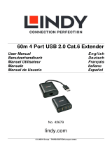 Lindy 60m 4 Port USB 2.0 Cat.6 Extender Benutzerhandbuch