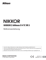 Nikon NIKKOR Z 600mm f/4 TC VR S Referenzhandbuch