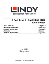 Lindy 2 Port Type C, Dual HDMI 4K60 KVM Switch Benutzerhandbuch