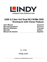 Lindy USB 3.2 Gen 2x2 Dual M.2 NVMe SSD Enclosure Benutzerhandbuch