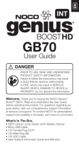 NOCO GeniusBoost Boost HD 2000A Jump Starter GB70 Benutzerhandbuch