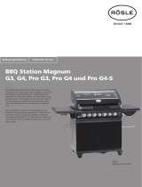 RÖSLE Gas grill BBQ-Station MAGNUM PRO G4-S Instructions For Use Manual
