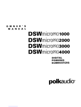 Polk Audio DSW MICROPRO 3000 Bedienungsanleitung