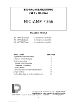 Lake People MIC-AMP F366-T Benutzerhandbuch
