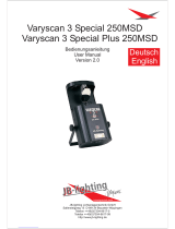 JB-Lighting Varyscan 3 Special Plus 250MSD Benutzerhandbuch