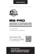 Mee Audio M6 PRO Universal-Fit Noise-Isolating Musician’s In-Ear Monitors M6PROBT Benutzerhandbuch