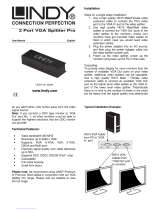 Lindy 2 Port VGA Splitter Pro, 350MHz Benutzerhandbuch