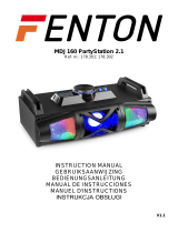 Fenton MDJ160 PartyStation 2.1 150W Bluetooth/USB/SD Speaker Bedienungsanleitung