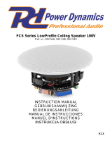 PowerDynomics FCS Series LowProfile Ceiling Speaker 100V Bedienungsanleitung