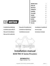 Vetus BOWA0761 ‘A’ Series Thrusters Benutzerhandbuch