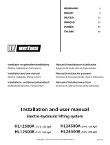 Vetus HL12500A Electro Hydraulic Lifting System Benutzerhandbuch