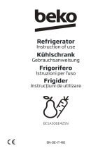 Beko BCSA306E4ZSN Built In Refrigerator Benutzerhandbuch