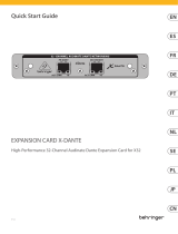 Behringer X-DANTE Schnellstartanleitung