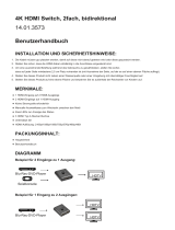 Roline Bi-Directional HDMI Switch 4K60, 2-way Benutzerhandbuch