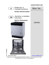 Respekta GSP60V Built In Dishwasher Benutzerhandbuch