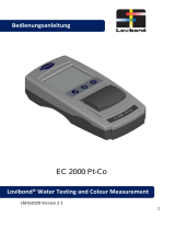 Lovibond EC 2000 Pt-Co Benutzerhandbuch