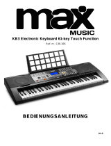 MaxMusic KB3 Electronic Keyboard 61-key Touch Sensitive Bedienungsanleitung