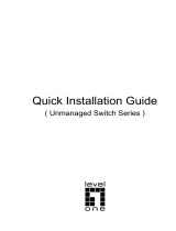 level one QIG Unmanaged Switch Series Installationsanleitung