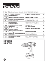 Makita HP347D/HP457D Cordless Hammer Driver Drill Benutzerhandbuch