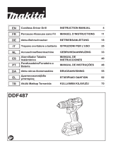 Makita DDF487 Cordless Driver Drill Benutzerhandbuch