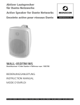 Monacor WALL-05DTM Active Speaker for Dante Networks Benutzerhandbuch