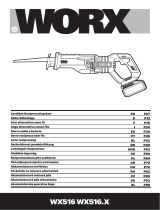 Worx WX516, WX516.X S Cordless Reciprocating Saw Benutzerhandbuch