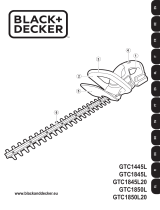 BLACK PLUS DECKER GTC1850L20 18V Li-Ion 45cm Cordless Hedge Trimmer Benutzerhandbuch