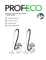 Profeco 77402/77403 Bouwstofzuiger (RVS)1200W – 15 Liter Benutzerhandbuch