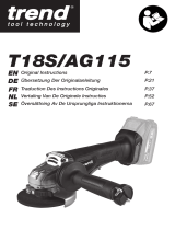 Trend T18S/AG115B 18V Li-Ion TXLi 4.5 Inch Brushless Cordless Angle Grinder Benutzerhandbuch