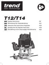 Trend T12EK 2300W 1/2 Inch Electric Variable Speed Plunge Router 240V Benutzerhandbuch