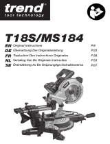 Trend T18S/MS184S2 184mm 18V 5.0Ah Li-Ion TXLi Cordless Double-Bevel Mitre Saw Benutzerhandbuch