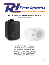 Power Dynamics BGO30 Series In/Outdoor Speaker Set IPX5 Benutzerhandbuch